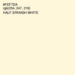 #FEF7DA - Half Spanish White Color Image
